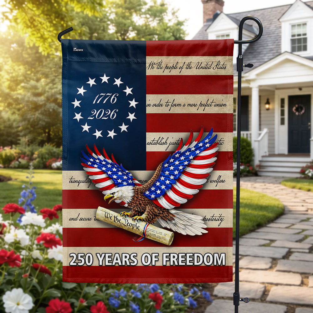 250 Years of Freedom Flag, We The People Patriotic 1776 2026 Flag Deco ...