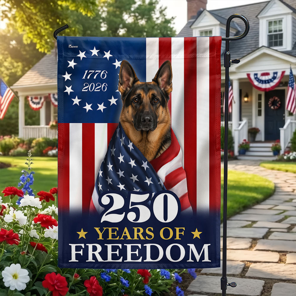American German Shepherd Garden Flag - Patriotic Design – Flagwix