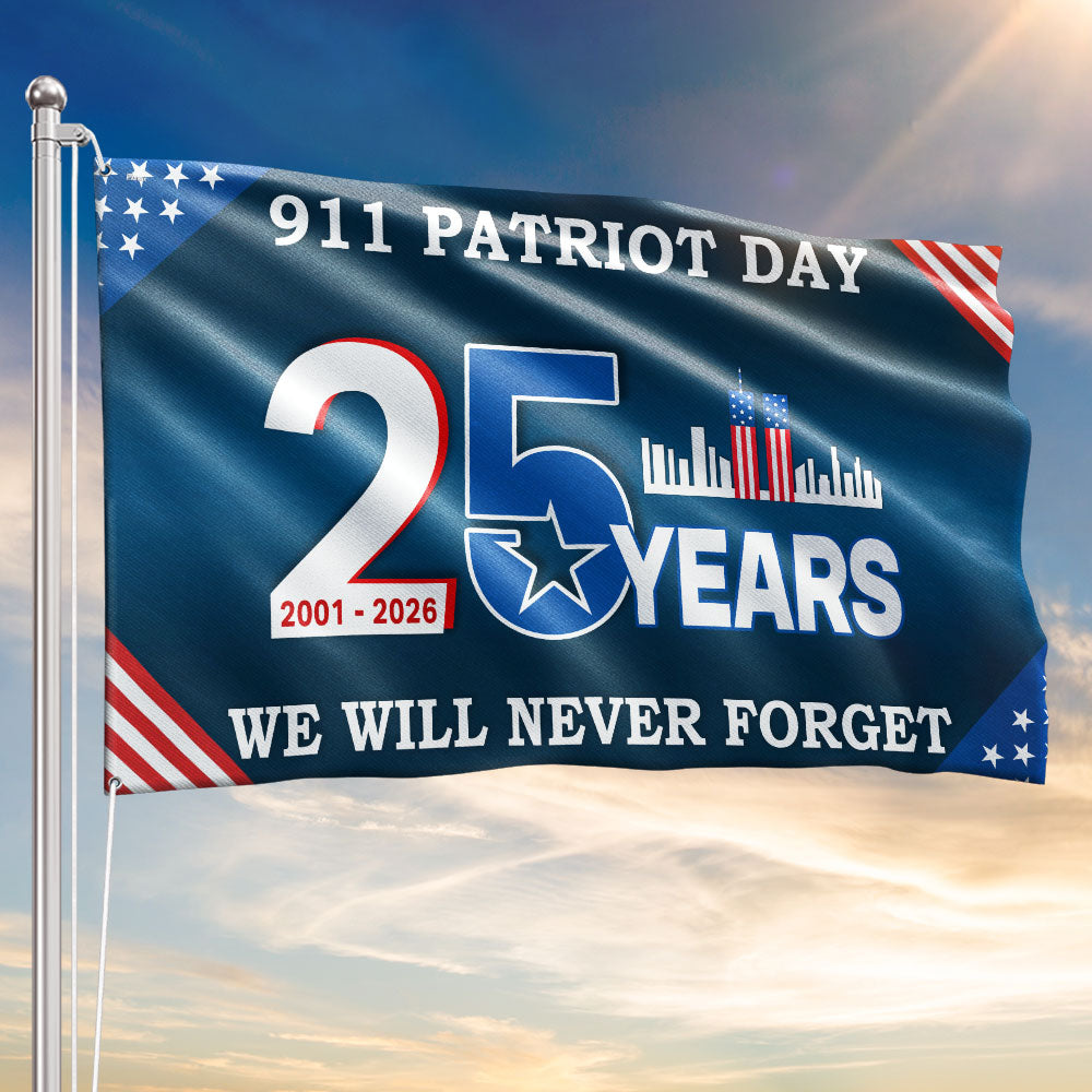 Patriot Day 25th Anniversary 911 Memorial Remembrance grommet flag | Flagwix