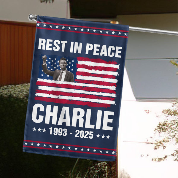 Rest In Peace Justice For Charlie Kirk Flag Republican Stand With Charlie Flag American Patriot
