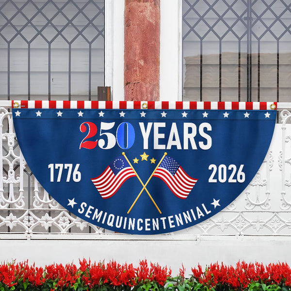Flagwix American Flag - Flagwix America 250th Anniversary Non-Pleated Fan Flag