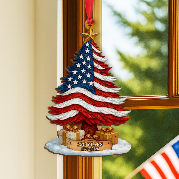 Patriotic Christmas Ornament for 250th Anniversary Bicentennial Decoration