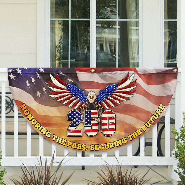 250th Anniversary Flag | Patriotic Bald Eagle for July 4th Fan Flag