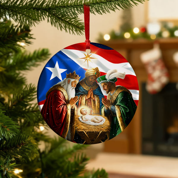 We Three Kings Christmas Ceramic Ornament for Christian Holiday Decor