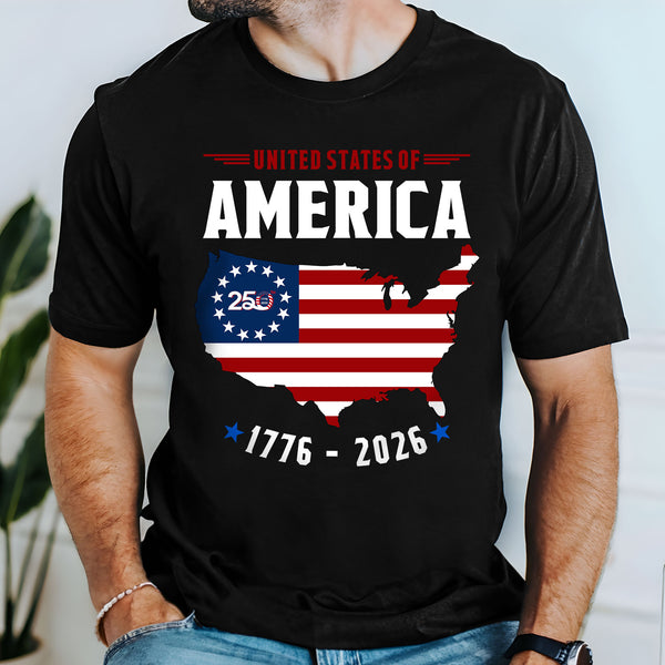250 Years T-shirt |  Patriotic 1776–2026 United States of America Shirt