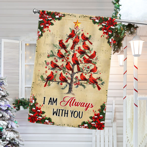 I Am Always With You Cardinal Flag | Cardinal Tree Garden Flag
