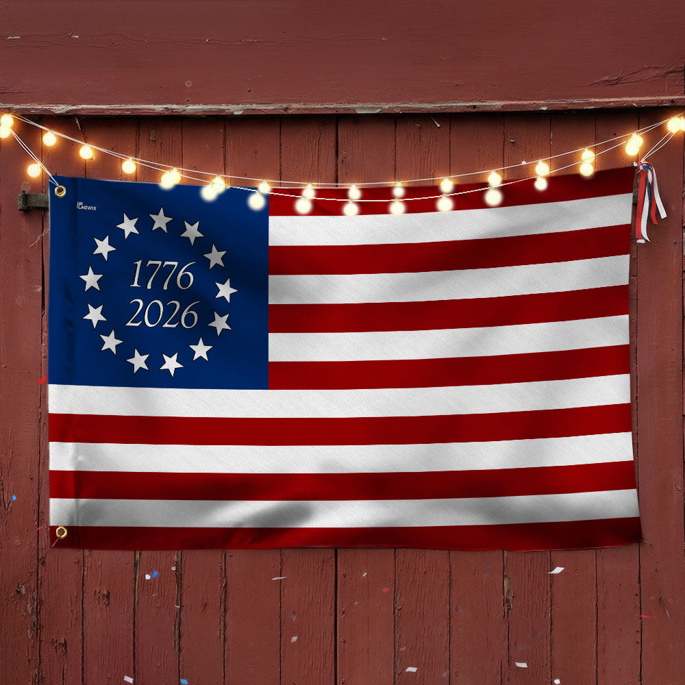 FLAGWIX Betsy Ross 1776 2026 American Grommet Flag – Flagwix