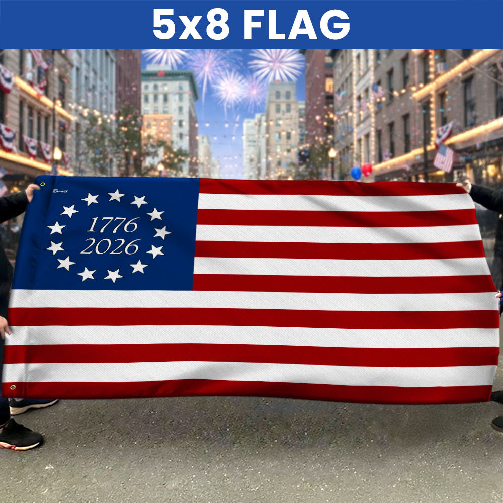 FLAGWIX Betsy Ross 1776 2026 American Grommet Flag – Flagwix