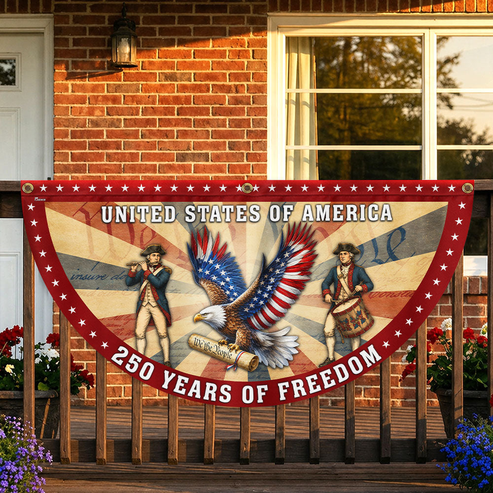 Patriotic Bunting Flag Railing - 250 Years of Freedom – Flagwix
