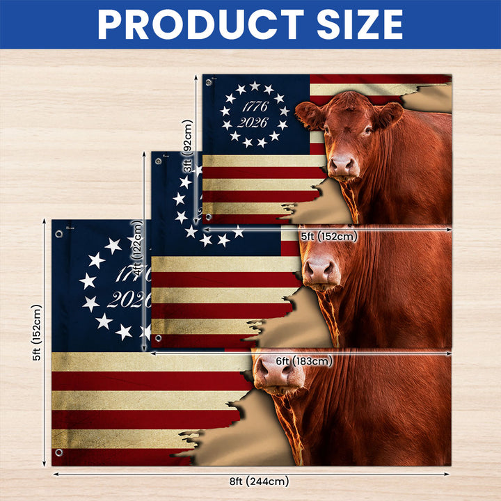 Red Angus cattle farm flag | Custom Grommet Flag – Flagwix