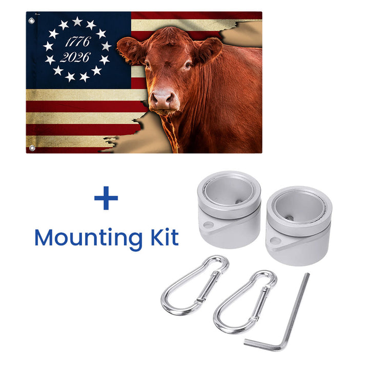 Red Angus cattle farm flag | Custom Grommet Flag – Flagwix