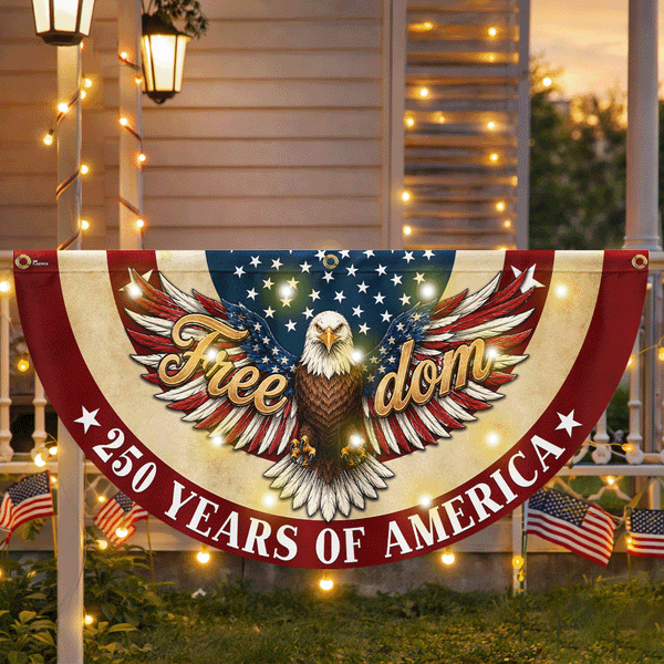 アメリカ 壁掛け オイルランプ EAGLE イーグル USA Solar LED American Flag Decoration | 250 Blessing Eagle Cross Flag