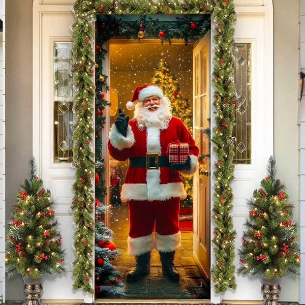Christmas Santa Claus Front Door Welcome Door Cover MLN4410D