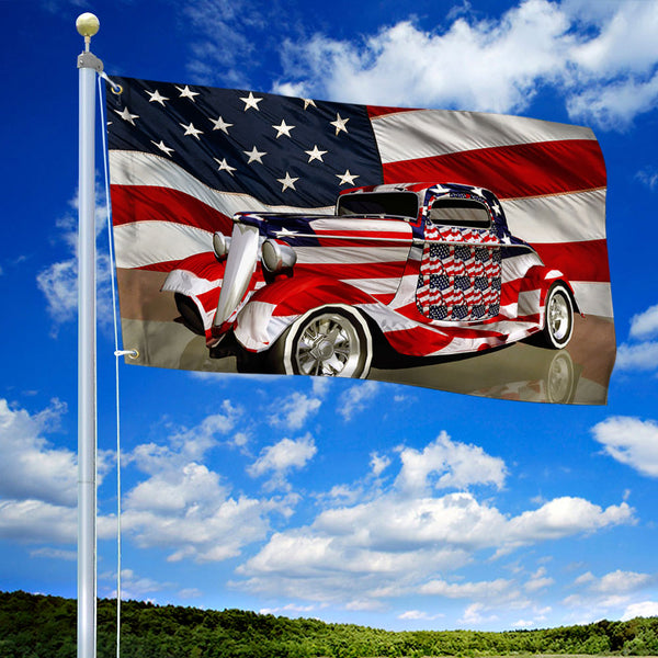 Hot Rod American Grommet Flag LHA1799GF