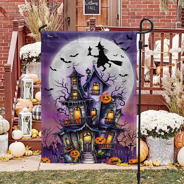 Halloween Witch Haunted House Spooky Vibes Flag