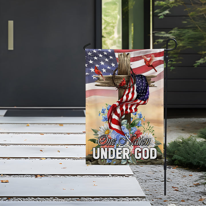One Nation Under God garden flag