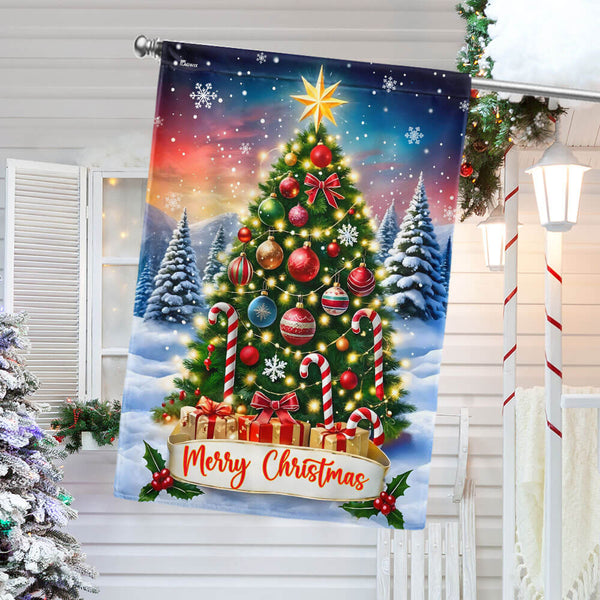 Christmas Tree Merry Christmas Flag TQN4014F