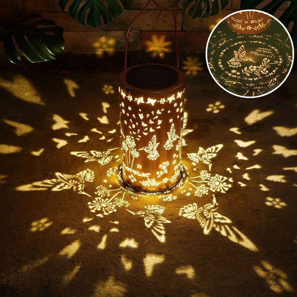 Hummingbird Solar Lantern for Meaningful Outdoor Hanging Garden Decor