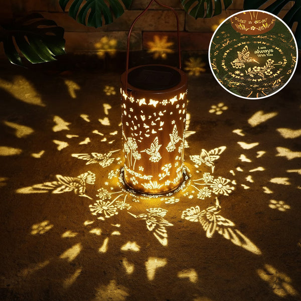 Sympathy Hummingbird Solar Lantern – Garden Memorial Light