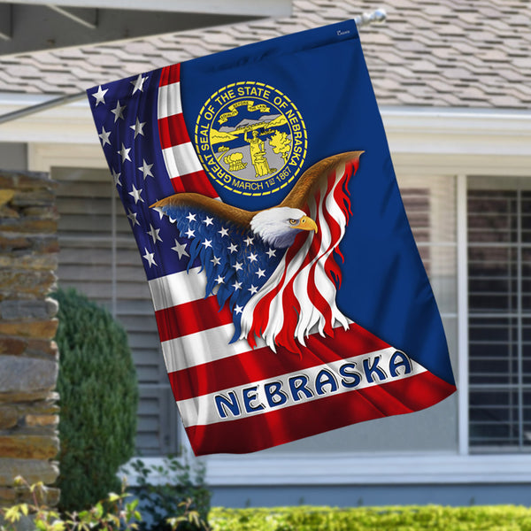 Nebraska Eagle Flag MLH1774Fv30