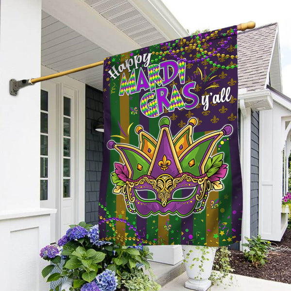 Mardi Gras American Flag THB3703F