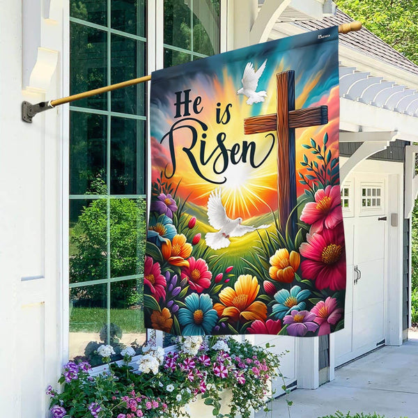 FLAGWIX  Easter Resurrection He Is Risen Flag TQN2515F