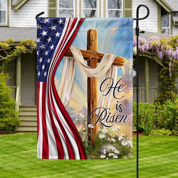FLAGWIX  Jesus Christian Cross Easter Resurrection of Jesus He Is Risen Flag MLN2576F