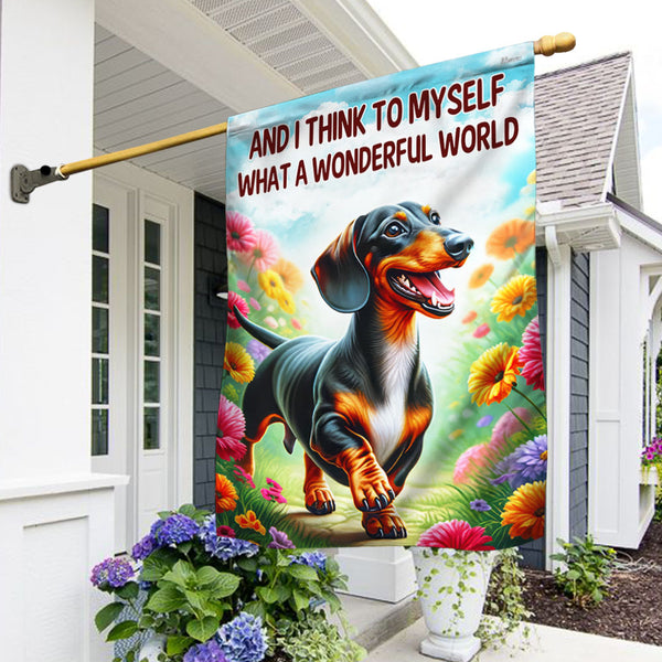 Dachshund Flag And I Think To Myself What A Wonderful World