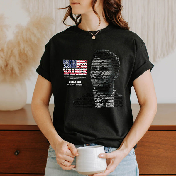 Charlie Kirk Tribute T-Shirt - Patriotic American Bella Canvas Shirt