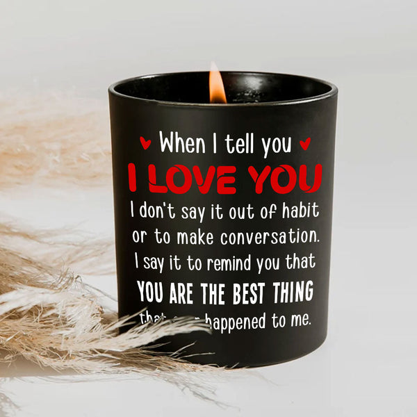 Romantic Couple Gifts Tell I love You Lavender Vanilla 10oz Candle Cup