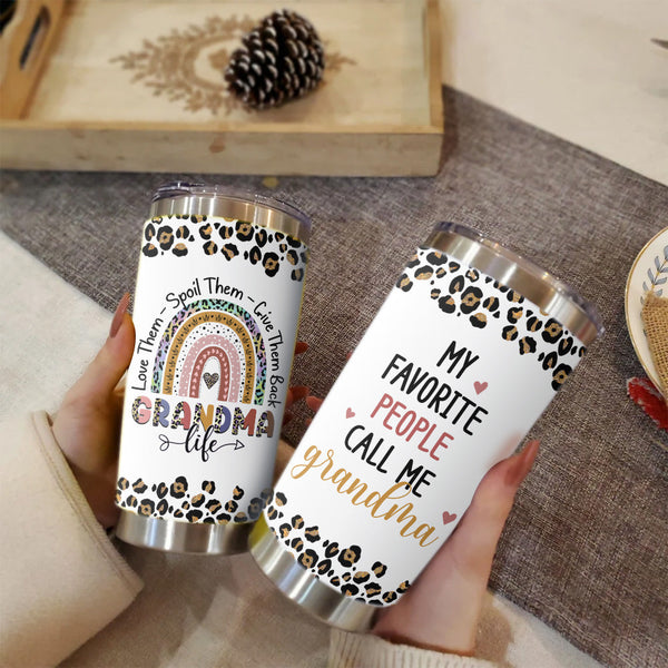 Grandma Life Gifts For Grandma 20oz Leopard Tumbler