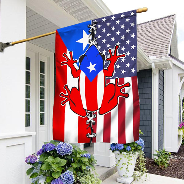 Puerto Rico USA Coquí Flag Puerto Rican American Flag TQN1105F