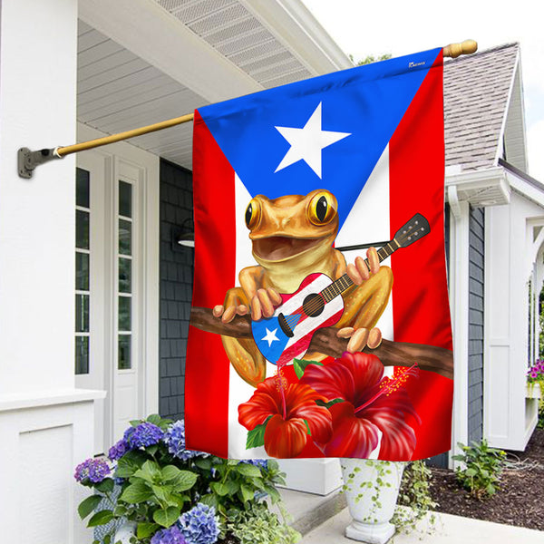 Coqui Frog Puerto Rico Flag