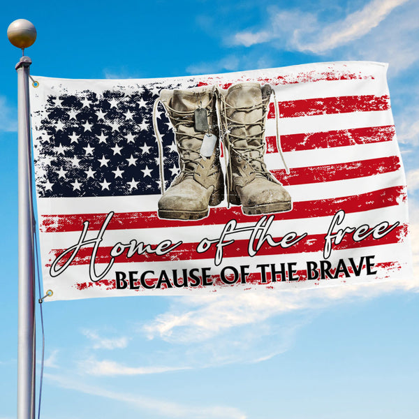 Veterans Day Grommet  Flag Home Of The Free Because Of The Brave