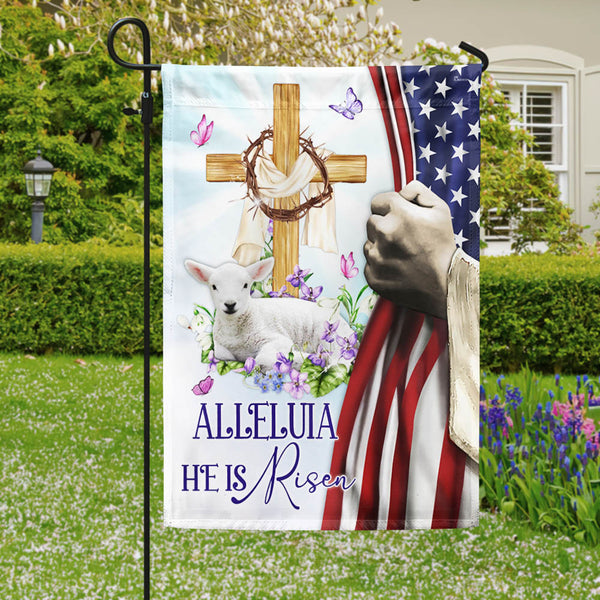 Easter Cross Resurrection of Jesus He Is Risen Flag MLN1074F