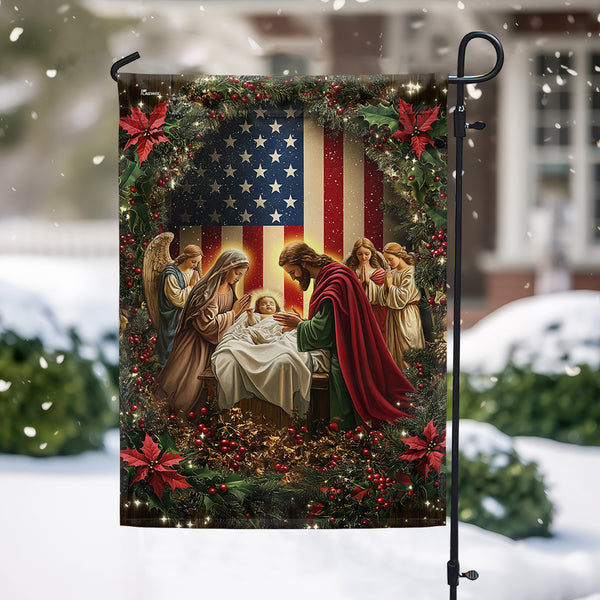 Nativity Of Jesus Christmas Garden Flag 3-Day Shipping