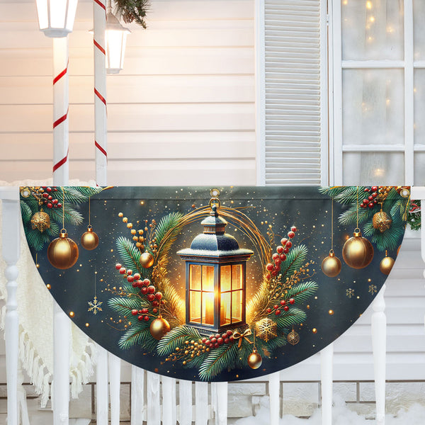 Christmas Lantern Non-Pleated Fan Flag TQN4063FL