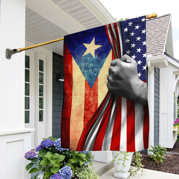 Puerto Rico American Flag