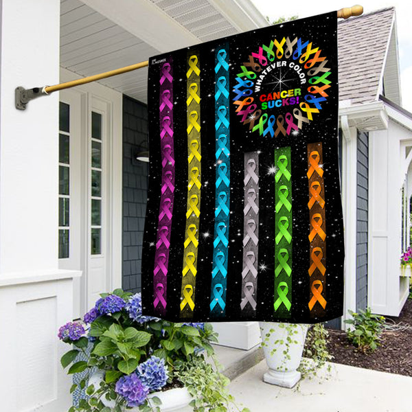 Fight Cancer In All Colors American Flag THN3624F