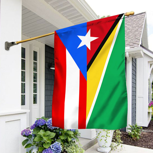 Puerto Rico and Guyana Flag