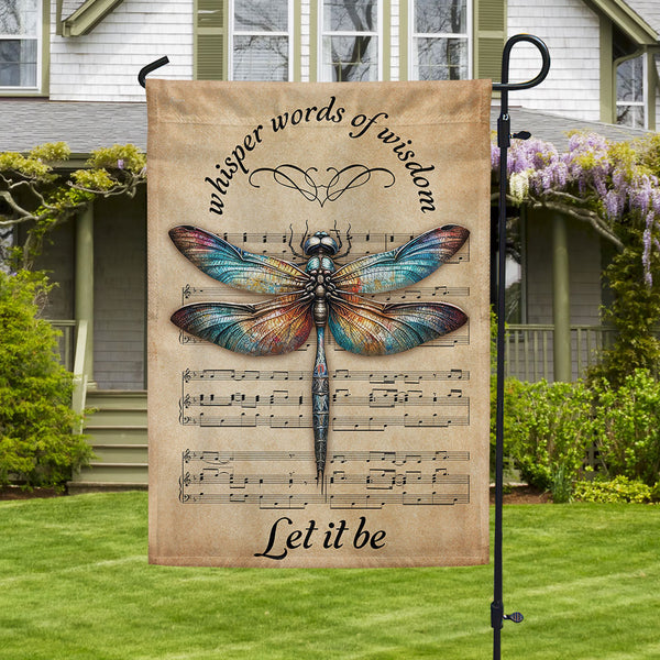 FLAGWIX  Dragonfly Whisper Words Of Wisdom Let It Be Flag