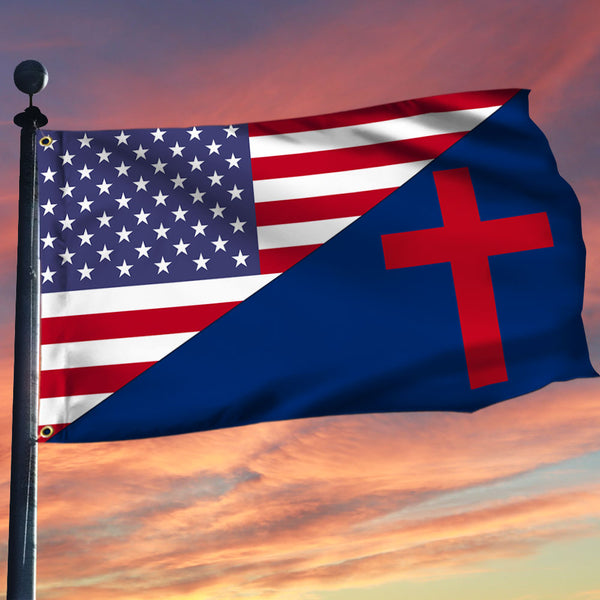 Jesus Flag American Jesus Christian Grommet Flag