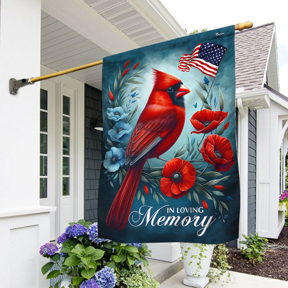 FLAGWIX Cardinal Memorial In Loving Memory Flag – Flagwix