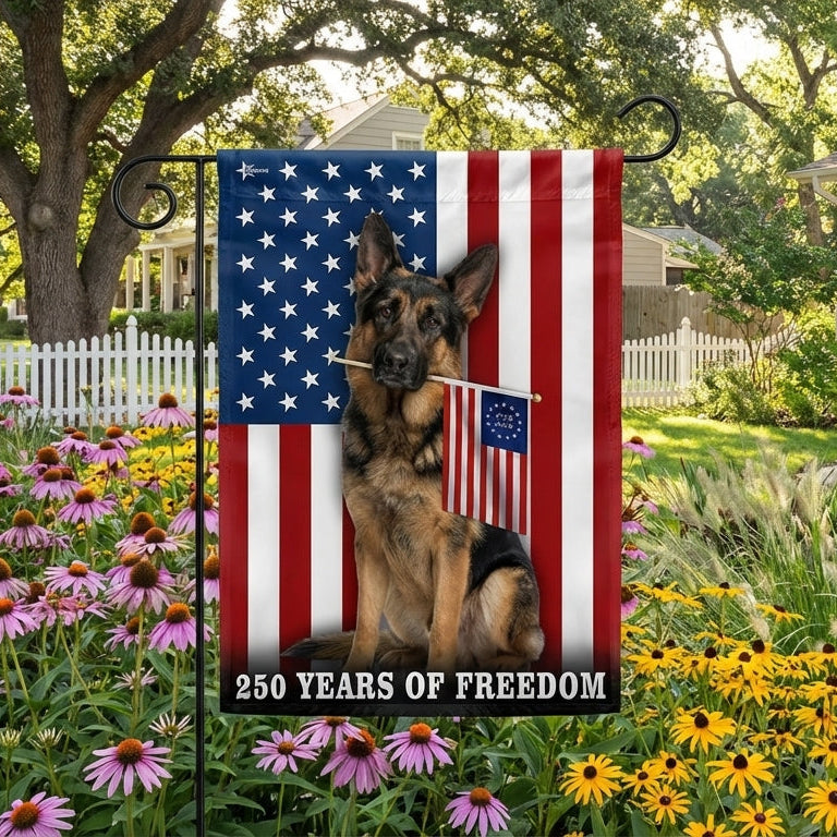 Dog American Flag, 250 Years of Freedom German Shepherd US Flag – Flagwix