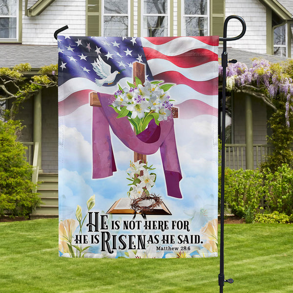 Easter Jesus Flag He Is Not Here For He Is Risen As He Said Flag MLN950F