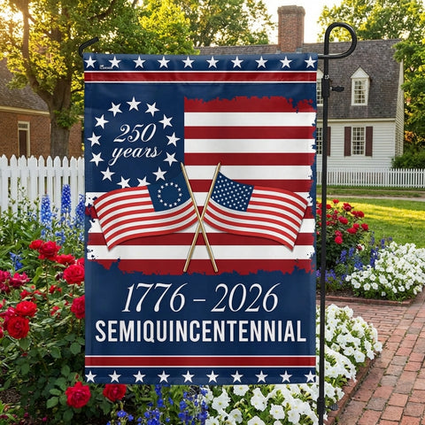 America 250th Anniversary Semiquincentennial decorative flag 1776 2026
