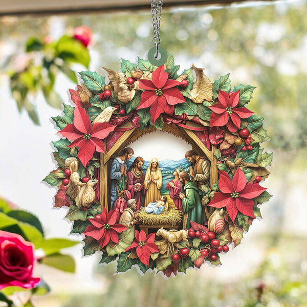 Christmas Nativity of Jesus Suncatcher Acrylic Hanging VTM577AS