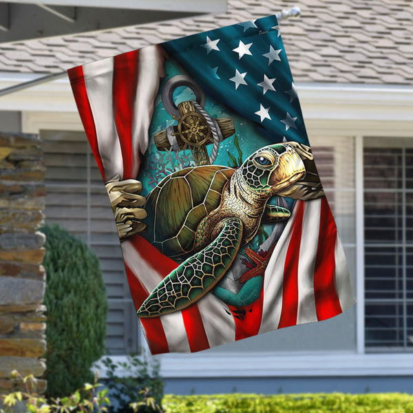 Turtle American Flag LHA1962F