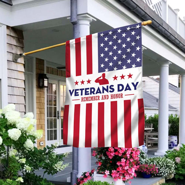 Veterans Day Remember And Honor American Flag