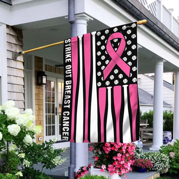 Strike Out Breast Cancer Flag